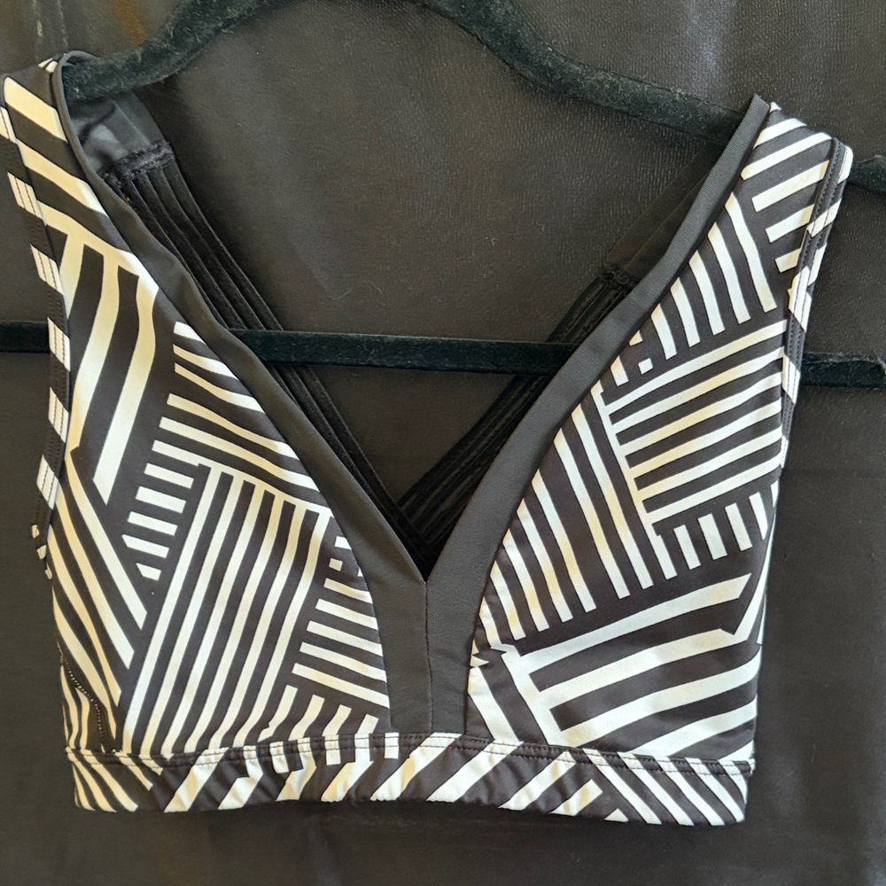 Victoria's Secret Black and White Striped Bra
